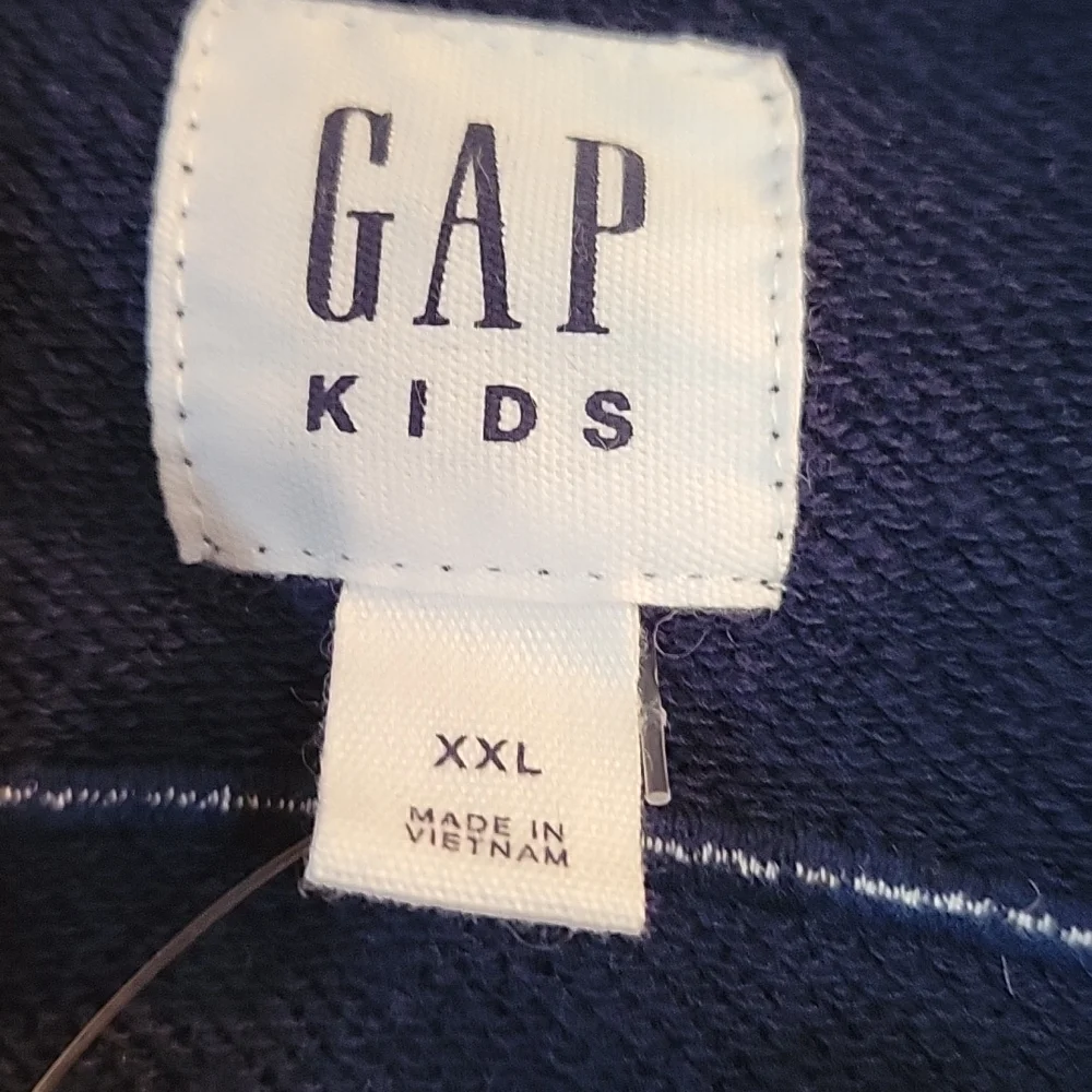 Gap navy smiley world with head phones hooded zipper sweatshirt xxl